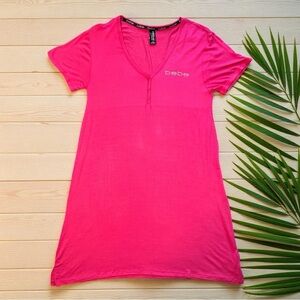 bebe Sleepwear Hot Pink Logo Nightdress Tee – Size M (NWT)